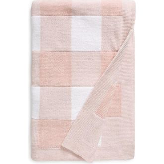 Nordstrom Chenille Baby Blanket in Pink Lotus Gingham at Nordstrom