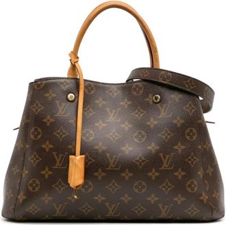 Louis Vuitton Pre-owned Handbags, female, Brown, Size: ONE SIZE Pre-owned Leather Trimmed Handbag
