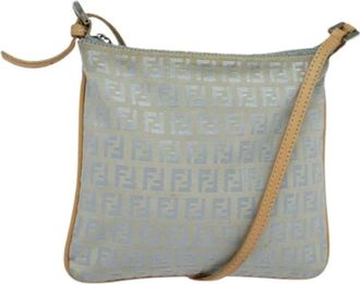Fendi Pre-owned Zucchino Canvas Schoudertas - Dames - Vintage Schoudertas - Blauw - ONE Size - Vintage