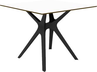 Resol Mesa Cuadrada 90x90 Vela S Resol Madera Pl&aacute;stico Negro Blanco