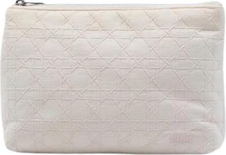 Dior Pre-owned Canvas Pouch - Dames - Vintage Clutch - Wit - ONE Size - Vintage