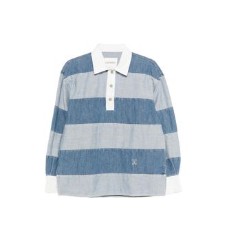 Closed Striped Polo Top