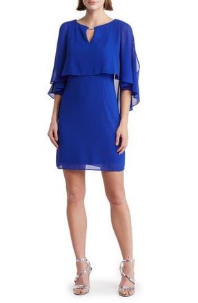 Vince Camuto Jewel Embellished Caplet Dress in Cobalt at Nordstrom Rack, Size 10