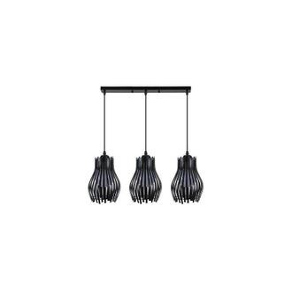 Fabrilamp L&aacute;mpara De Techo Alargada Ragusa Negra 3xe27 Regx64x16cm - Fabrilamp
