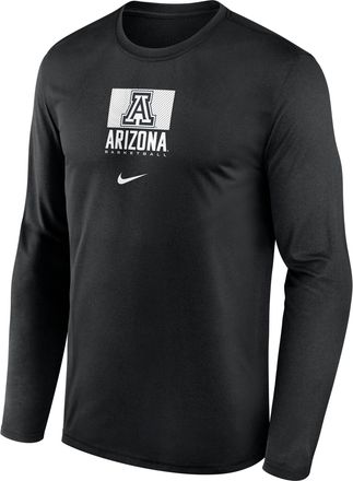 Nike Arizona Courtside Nike Mens Dri-FIT College Long-Sleeve T-Shirt in Black | 02TJ00AUAN-NB7