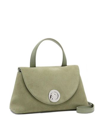 Coccinelle Nikla kleine su&egrave;de shopper met rond slot - Groen