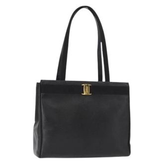 Ferragamo Pre-owned Tote Bags, female, Black, Size: ONE SIZE Pre-owned Tote Bag