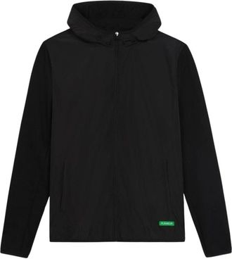 Flaneur Badge Technical Zip-Up - Heren - Trainingsjackets - Zwart - M - Nylon - Fitness