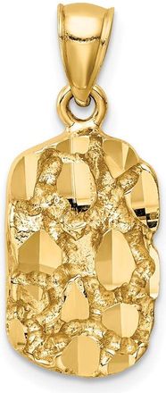 Diamond2Deal 14k Yellow Gold Nugget Pendant