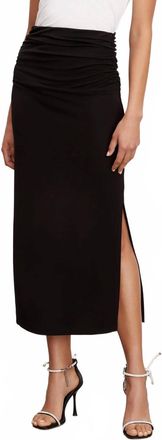 Velvet Hilton Maxi Skirt In Black