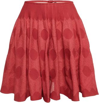 Alaia 2024 patterned-jacquard skirt - Red