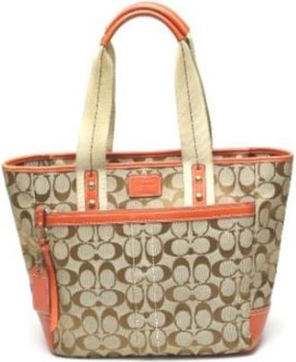 Coach Pre-owned Tote Bags, female, Orange, Size: ONE SIZE Pre-owned Fabric Shoulder Bag