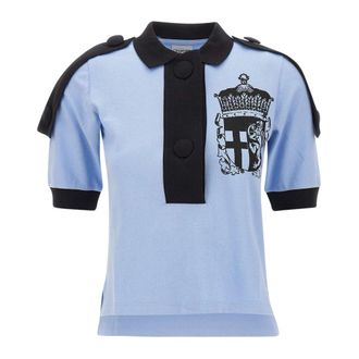 Vaquera Polo de punto Crest - Tops - Mujer - Azul - XS