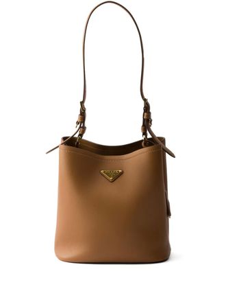Prada medium leather shoulder bag - women - Nappa Leather/Leather - OS - Brown