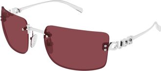 Gucci Sunglasses, female, Gray, Size: 61 MM Sunglasses