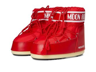 Moon Boot Icon Low Nylon Womens Cold Weather Boots Red : EU 42-44 (US Womens 10-11.5) B - Medium, Synthetic