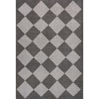 Jonathan Y Designs Draper Classic Geometric Diamond Pattern Area Rug in Dark Gray/light Gray at Nordstrom, Size 8Ft 0In X 10Ft 0In