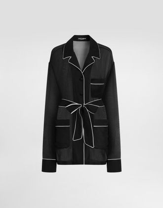 Dolce & Gabbana Chiffon Vanity Shirt - Woman Shirts And Tops Black Silk 36