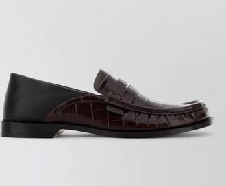 Loewe leather two-tone loafers