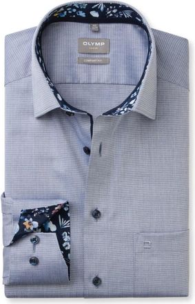 Olymp Olymp, Heren, Overhemden, Blauw, Maat: XL Katoen