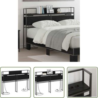 vidaXL Archiviazione - Testata contenitore Rovere nero 160 cm Legno multistrato