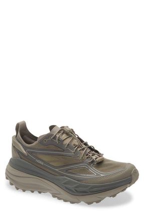Hoka One One Stinson One7 Trail Sneaker in Light Roast /Asphalt at Nordstrom, Size 11.5
