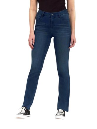 1822 Denim Sheila Mid-Rise Slim Straight Jeans In Lanie Wash