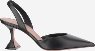 Amina Muaddi Holli Leather Slingbacks