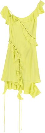 Acne Studios Womens Frill Dress - Lime Green - Size EU 34 (Womens)