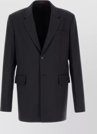 Gucci graphite blazer single-breasted notched lapel