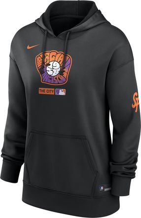 Nike Womens San Francisco Giants Authentic Collection City Connect Nike Therma MLB Pullover Hoodie in Black | 22MN912ZGIA-HR3