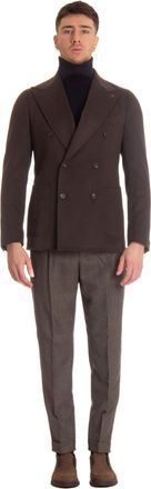 Tagliatore Double-Breasted Virgin Wool Jacket Pino Lerario Line