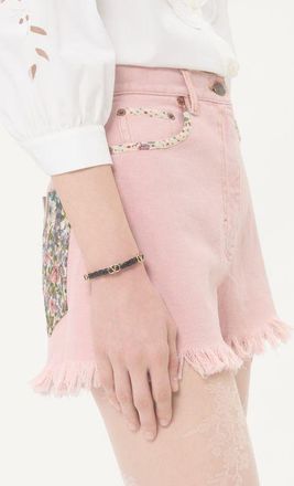 Valentino Garavani Bracciale Intrecciato VLogo Signature In Vitello Donna NERO UNI