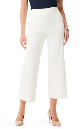 Nic+Zoe All Day High Waist Crop Wide Leg Jeans in Paper White at Nordstrom, Size 33