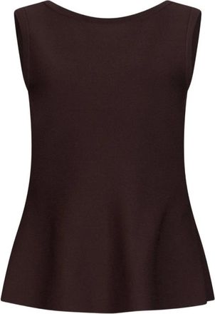 Liu Jo Top met Cut-Out Detail - Dames - Tops zonder mouwen - Bruin - XS - Nylon - Tops
