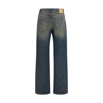Fendi Vintage-Wash Denim Jeans - Blue