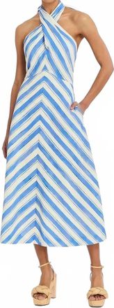 Mestiza New York Copacabana Halter Dress In Santorini Stripe