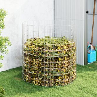vidaXL Compostador De Jard&iacute;n Acero Galvanizado &Oslash;100x100 Cm Vidaxl