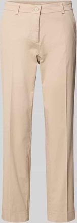 Cambio Cambio Straight Fit Stoffhose mit B&uuml;gelfalten Modell Karina in Beige, Gr&ouml;&szlig;e 32