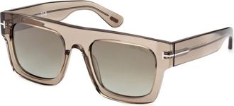 Tom Ford Fausto Zonnebril - unisex - Zonnebrillen - Beige - 53 MM - Accessoires