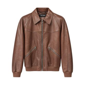 Dolce & Gabbana Heren, Jassen, Bruin, Maat: 2XL Leer