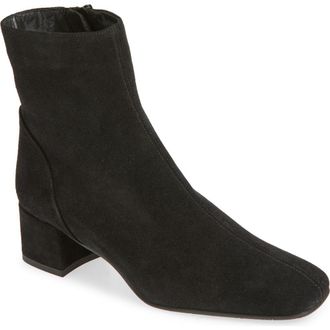Aquatalia Loretta Weatherproof Suede Bootie in Black Suede at Nordstrom Rack, Size 7