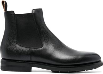 Santoni Colin Chelsea Boots - Heren - Chelseaboots - Zwart - 42 1/2 EU - Leer - Schoenen