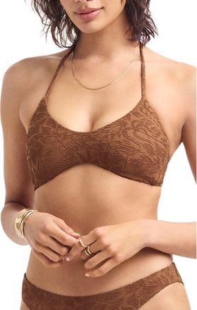 Vitamin A Scoop Bralette Bikini Top in Driftwood at Nordstrom, Size X-Small