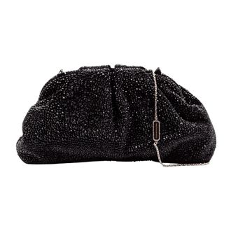 Twentyfourhaitch Rhinestone Clutch - Dames - Clutches - Zwart - ONE Size - Tassen