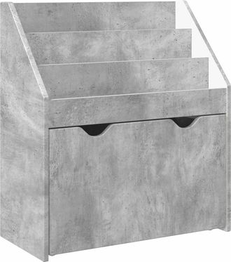 vidaXL Estanter&iacute;a Para Ni&ntilde;os Con Caj&oacute;n Gris Concreto 60 X 29,5 X 69 Cm Vidaxl