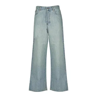 Miu Miu Wide Jeans, female, Blue, Size: W25 Wide Jeans