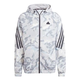 adidas Future Icons Allover Print Full-Zip Hoodie Jackets White IB6124
