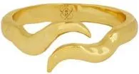 Ottoman Hands Waterproof Wave Crossover Ring in Gold at Nordstrom