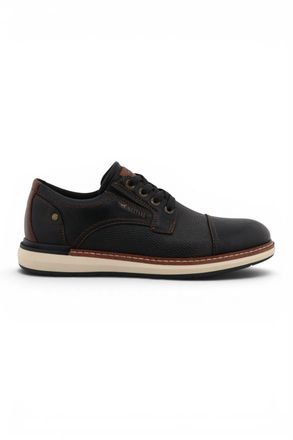Mustang Mens Black Faux Leather Casual Outdoor Shoes - M0141002